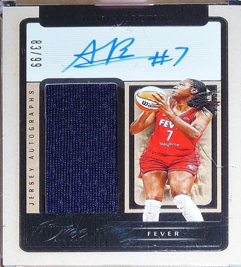 Aliyah Boston #35 2025 Panini One And One WNBA Jersey Autograph