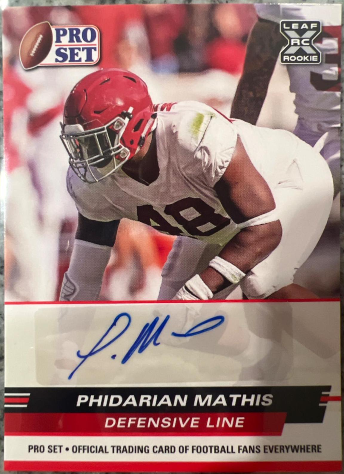 Phidarian Mathis #PSA-PM1 Football Cards 2022 Leaf Draft Autographs