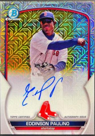 Eddinson Paulino #BCMA-EP Baseball Cards 2023 Bowman Chrome Prospect Mega Box Autographs