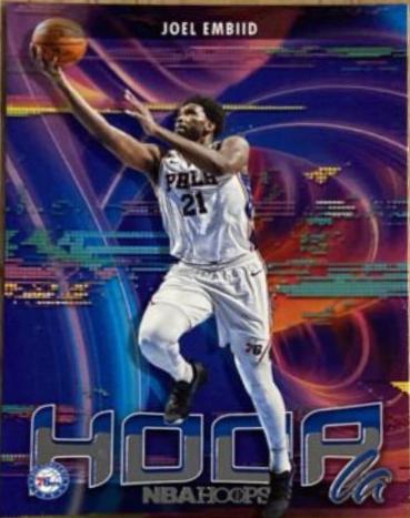 Joel Embiid #7 Basketball Cards 2021 Panini Hoops Hoopla