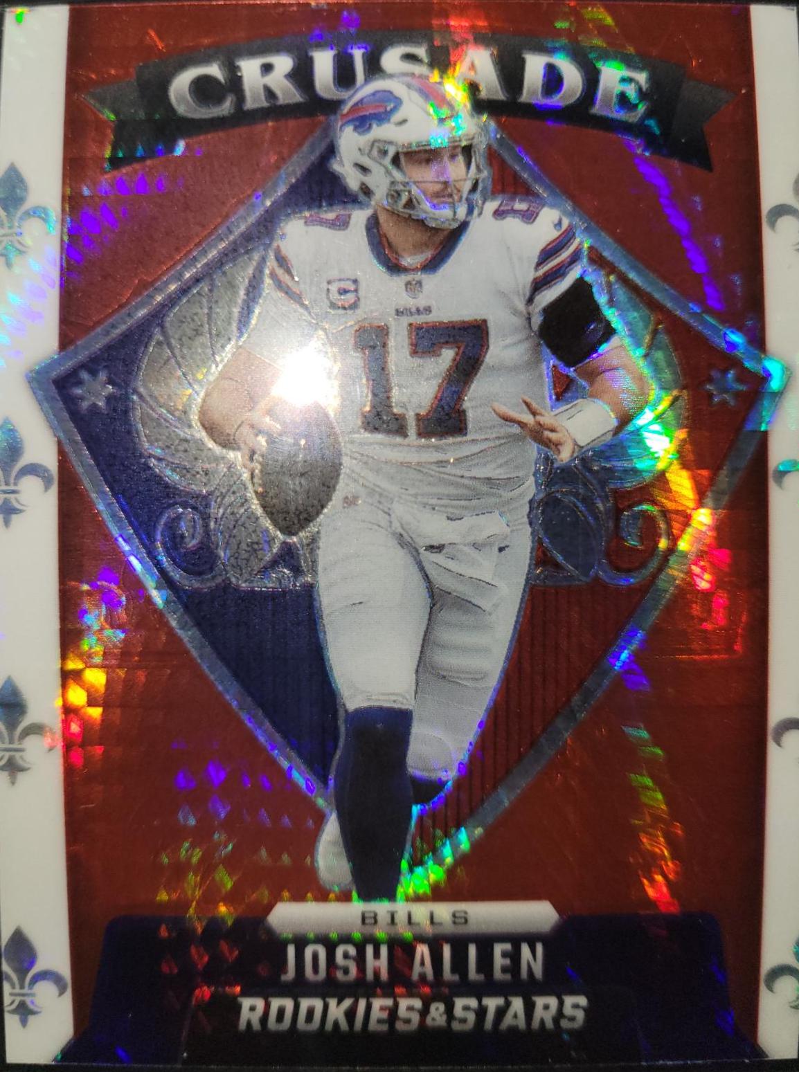 Josh Allen #CR-3 (Red Plaid Prizm) Football Cards 2021 Panini Rookies and Stars Crusade