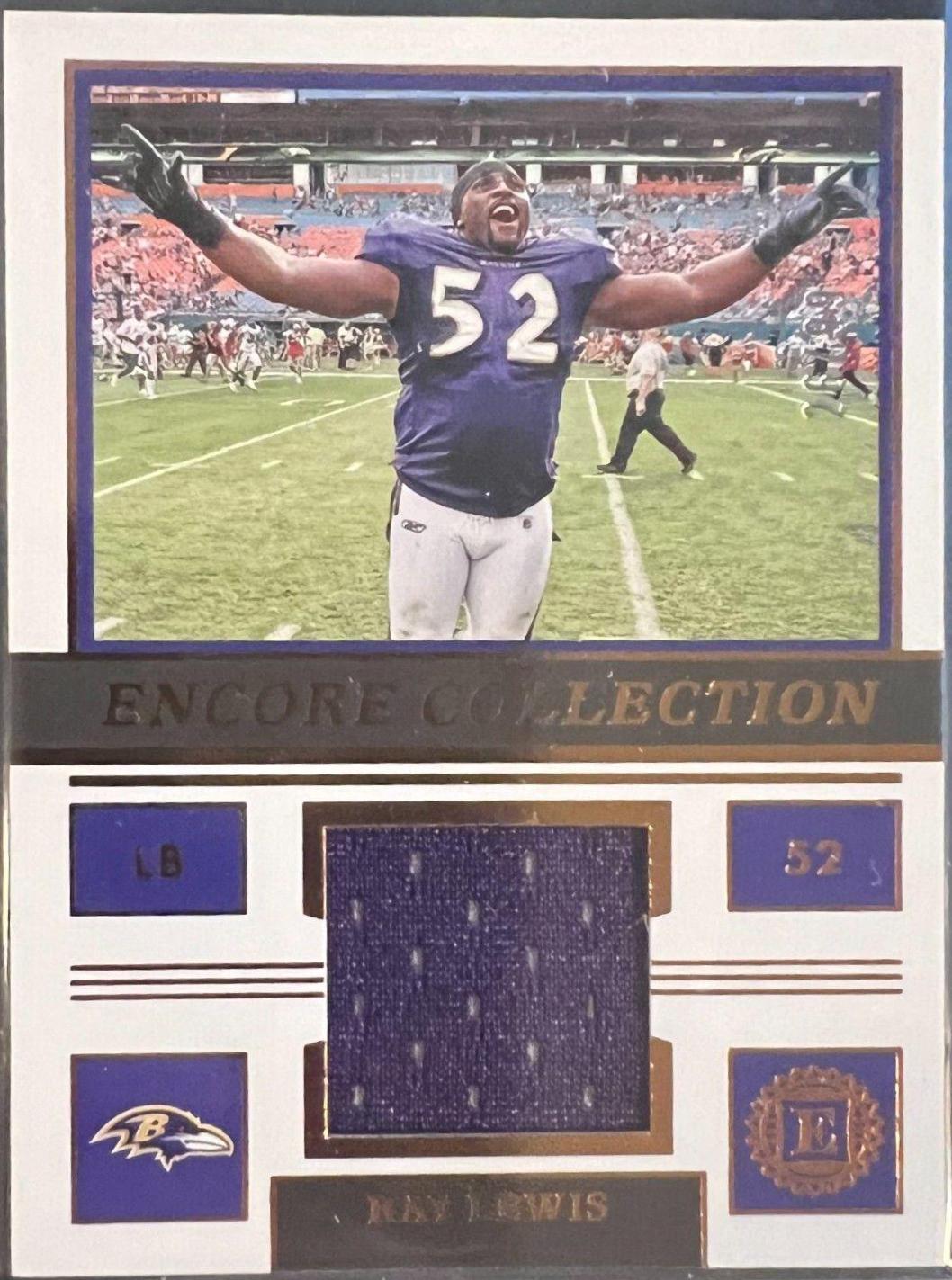 Ray Lewis #EC-1 Football Cards 2022 Panini Encased Encore Collection