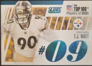 T. J. Watt #T9 2022 Panini Score Top 100 Football