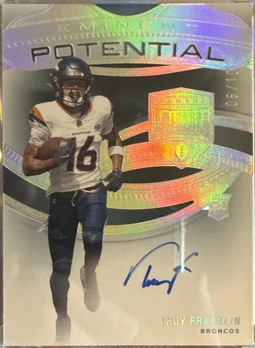 Troy Franklin #10 2024 Panini Eminence Eminent Potential Autograph Football