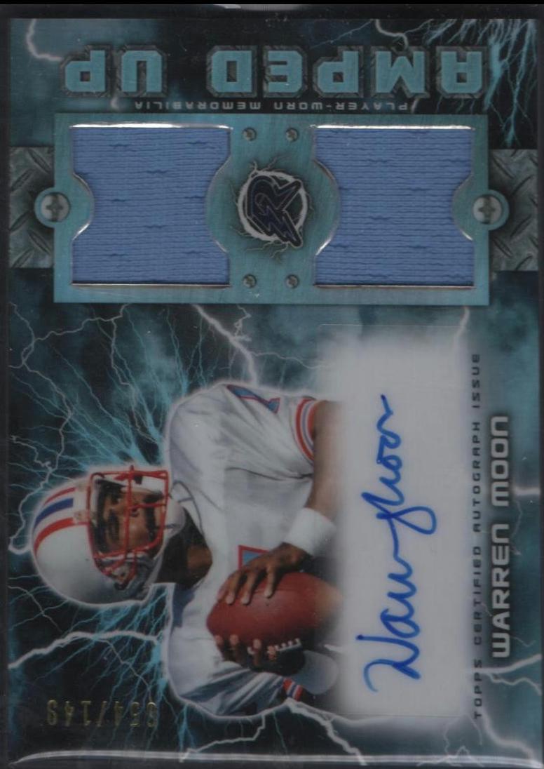 Warren Moon #RAUPA-WMO 2023 Topps Composite Resurgence Amped Up Swatch Autograph Football
