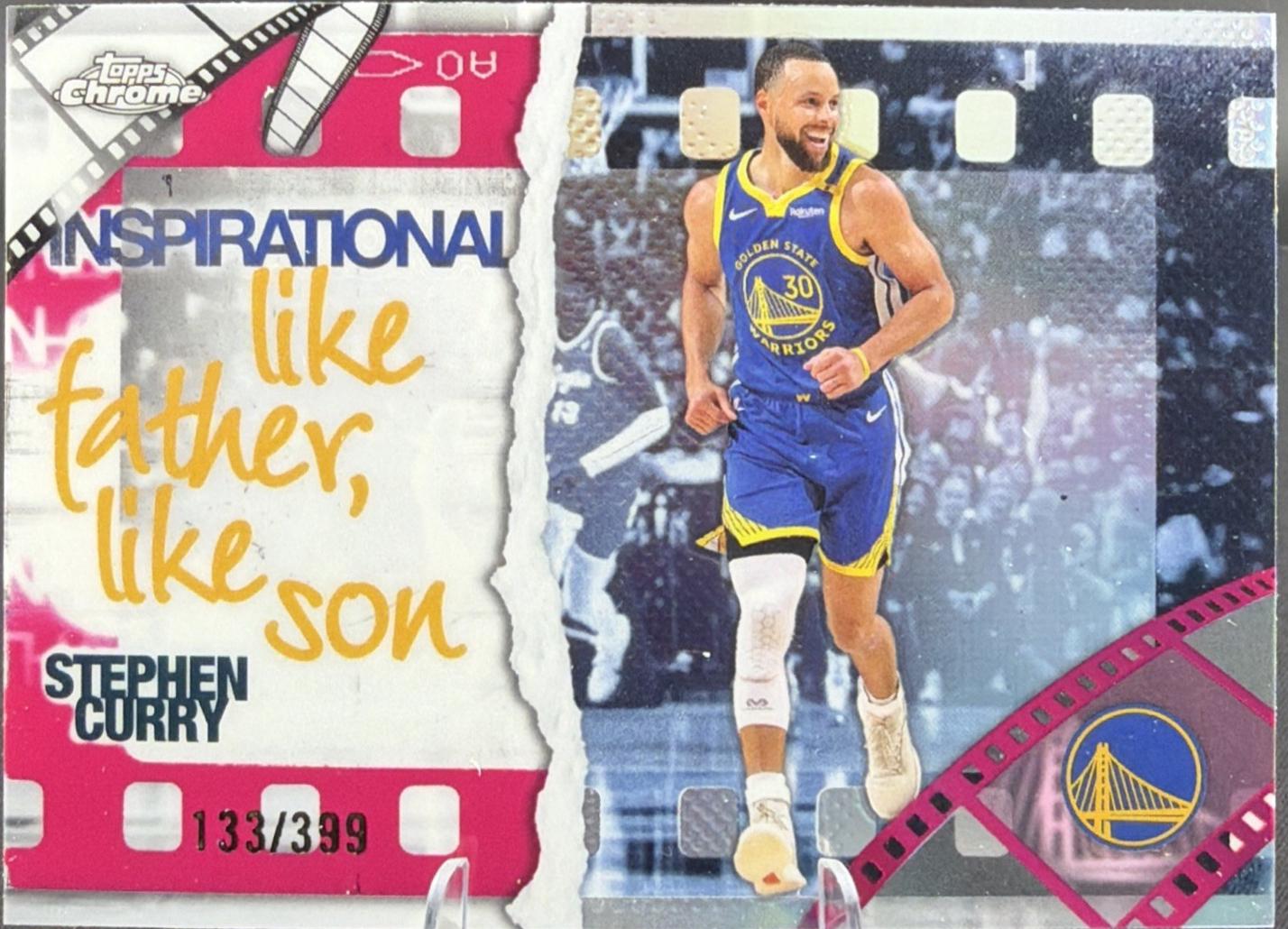 2025 Topps Chrome Inspirational Stephen Curry [Magenta Refractor] #IP-2 card