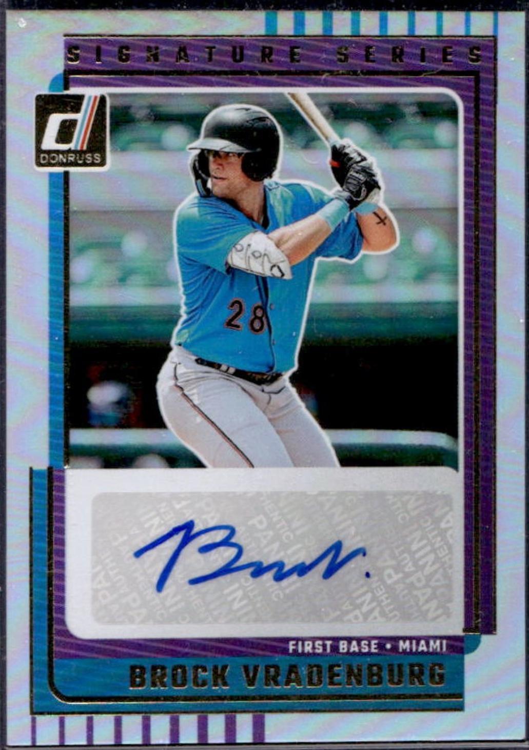 Brock Vradenburg #SG-BVG 2025 Donruss Baseball Signature Series