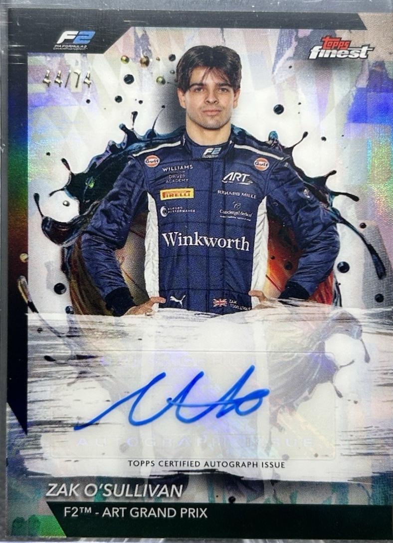 Zak O'Sullivan #FAC-OSU Racing Cards 2024 Topps Finest Formula 1 Autograph