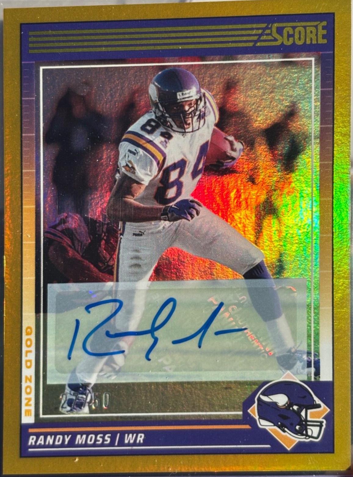 Randy Moss [Signature Gold Zone] #189 Prices | 2024 Panini Score