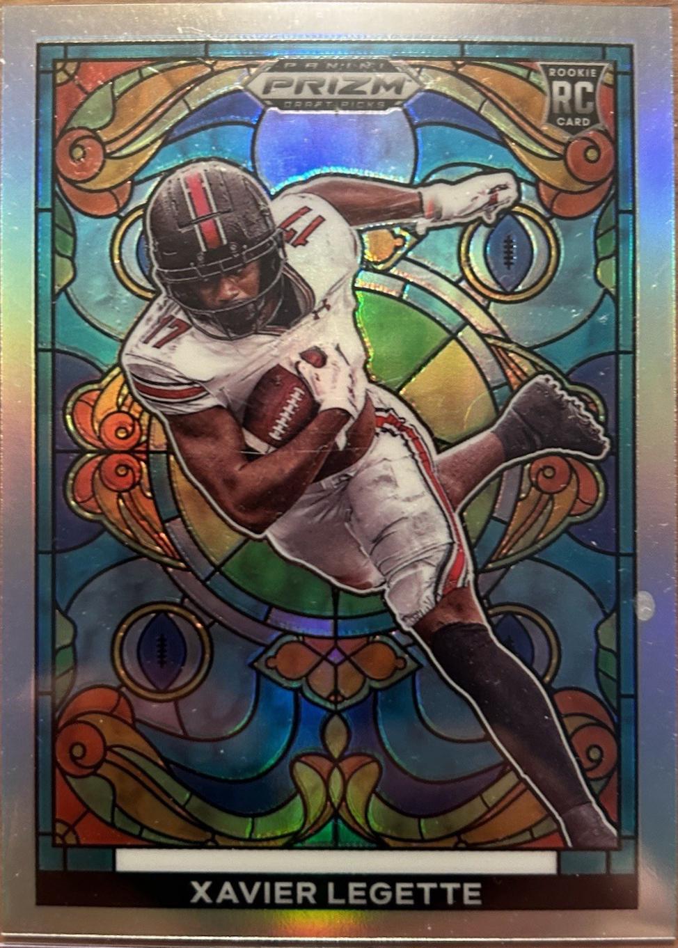 Xavier Legette #SG-15 Football Cards 2024 Panini Prizm Draft Picks Stained Glass