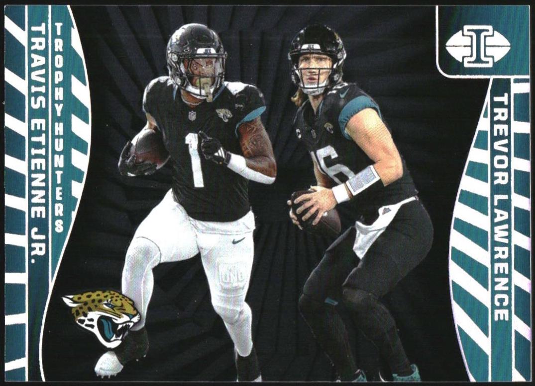 Travis Etienne Jr. / Trevor Lawrence #10 Football Cards 2024 Panini Illusions Trophy Hunters All-Pro