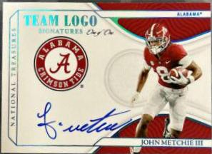 John Metchie III #TL-JME Football Cards 2022 Panini National Treasures Collegiate Team Logo Signatures