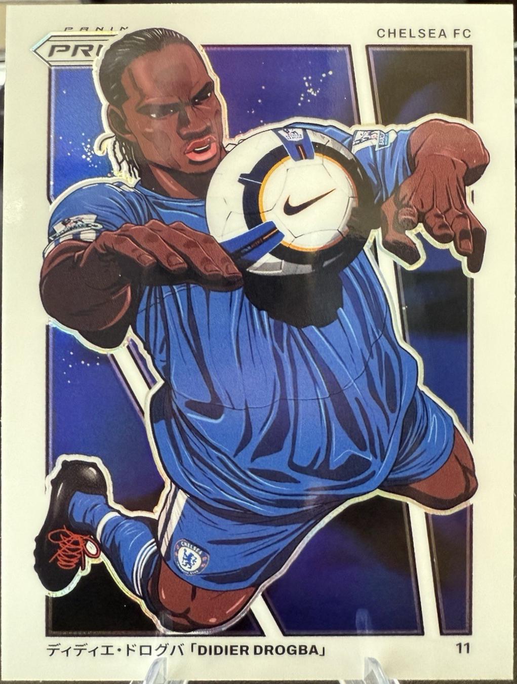 Didier Drogba #26 Soccer Cards 2024 Panini Prizm Premier League Manga