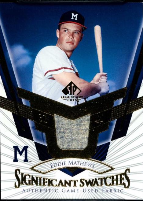Eddie Mathews #SS-ED Baseball Cards 2004 SP Legendary Cuts Significant Swatches