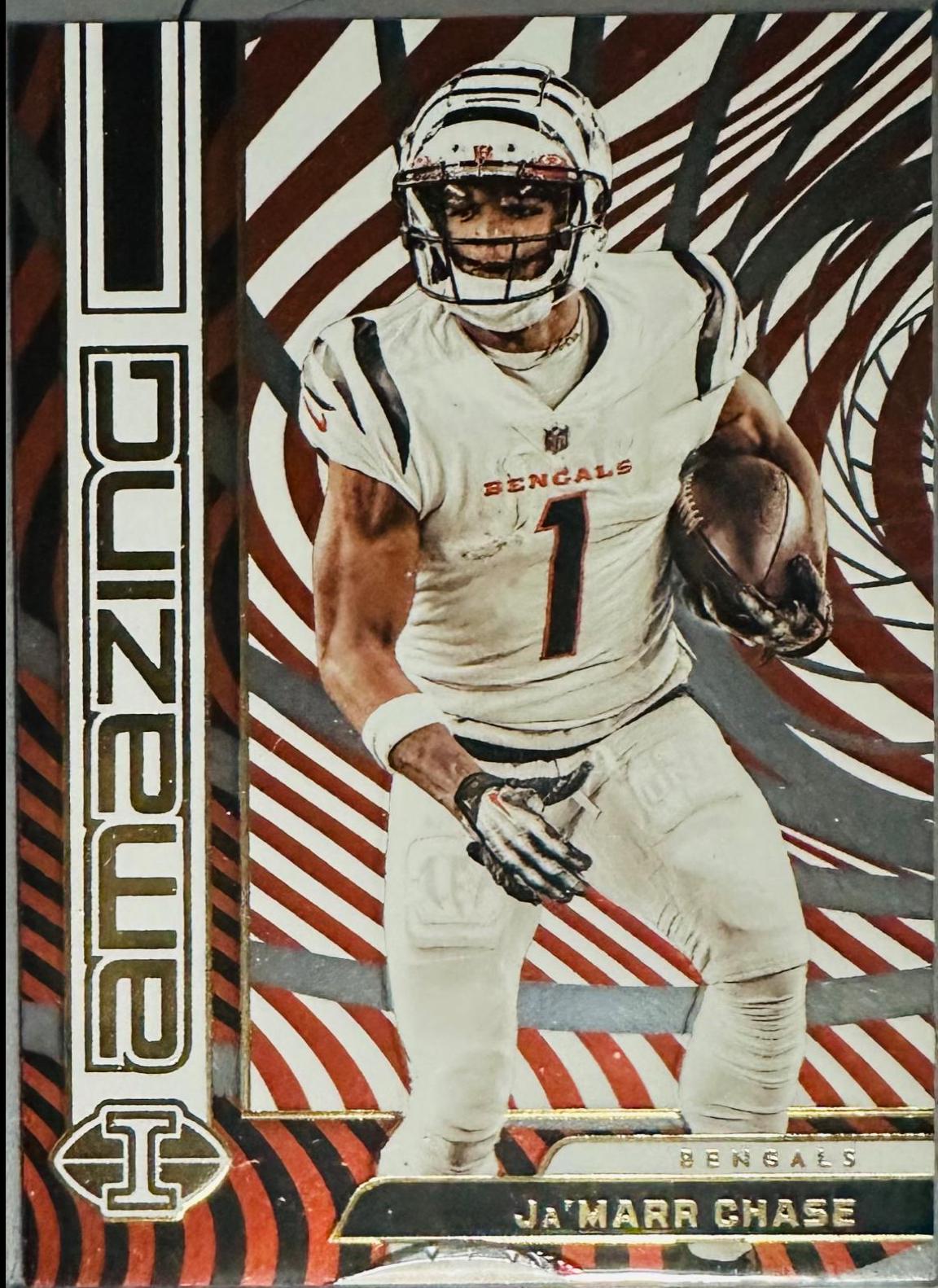 Ja'Marr Chase #7 Football Cards 2023 Panini Illusions Amazing