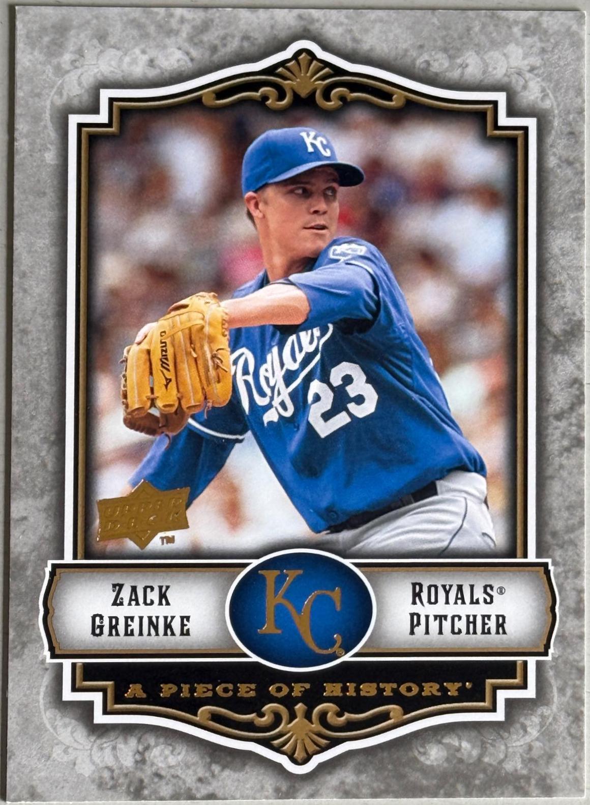 Zack Greinke #43 Baseball Cards 2009 Upper Deck A Piece of History