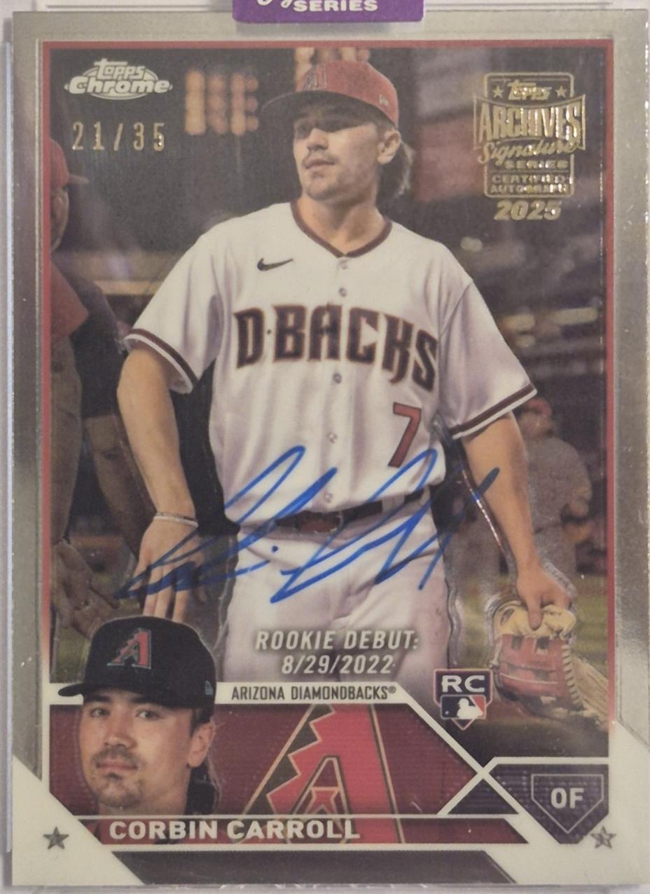 Corbin Carroll Prices | 2025 Topps Archives Signature Series 