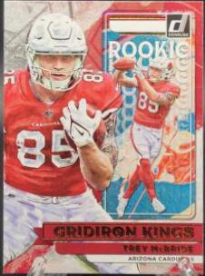 Trey McBride #RGK-19 Football Cards 2022 Panini Donruss Rookie Gridiron Kings