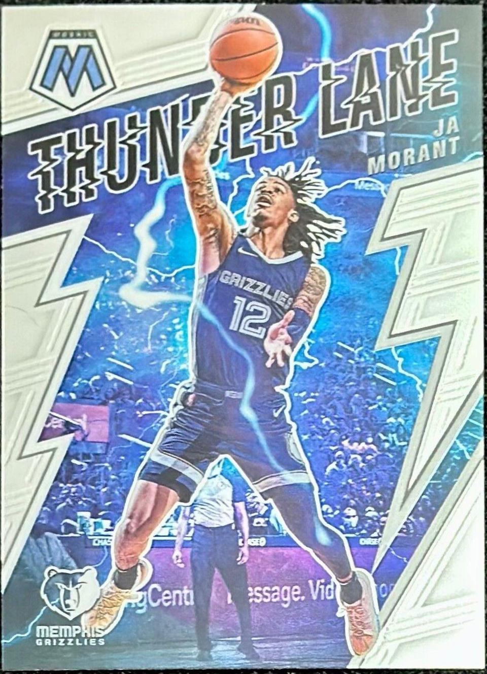 Ja Morant #12 Basketball Cards 2021 Panini Mosaic Thunder Lane