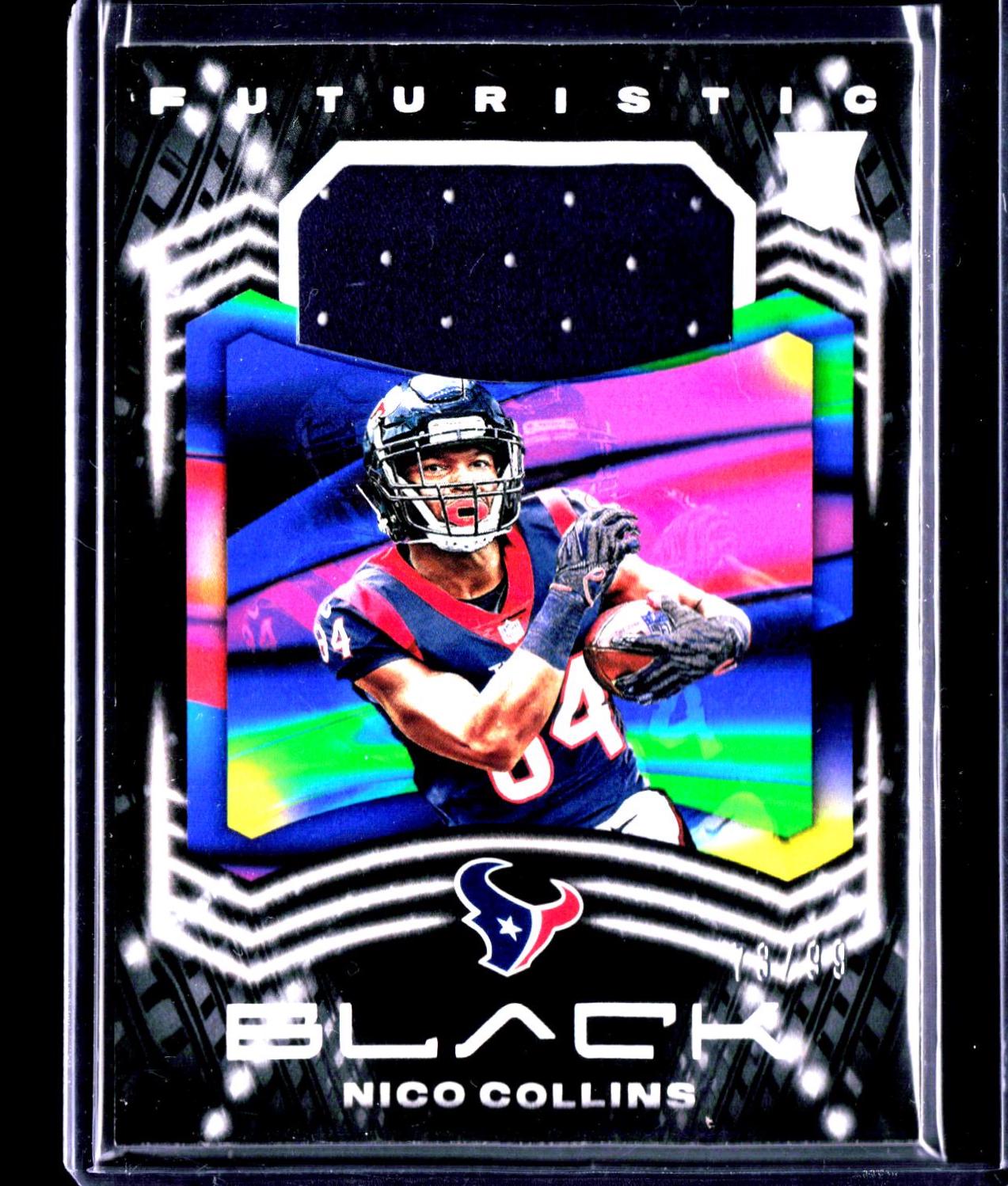 Nico Collins #F-NC Football Cards 2021 Panini Black Futuristic