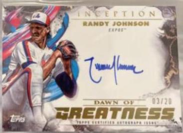 Randy Johnson #IDG-RJ Baseball Cards 2023 Topps Inception Dawn of Greatness Autographs