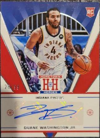 Duane Washington Jr. #HHR-DWJ Basketball Cards 2021 Panini Chronicles Hometown Heroes Rookie Autographs