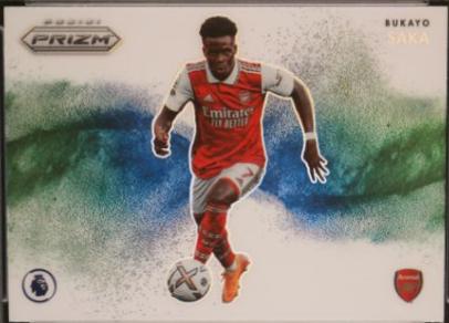 Bukayo Saka #1 2022 Panini Prizm Premier League Color Blast