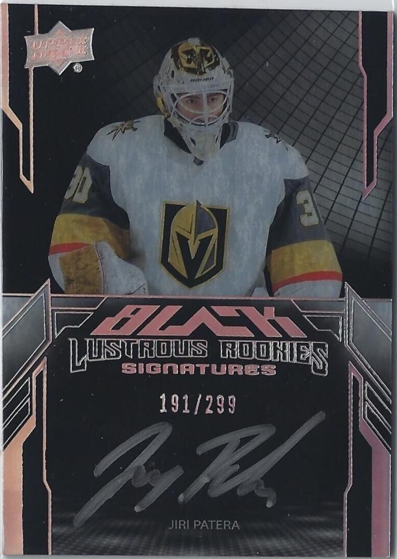 Jiri Patera #LRA-JP Hockey Cards 2023 SPx UD Black Lustrous Rookie Signatures