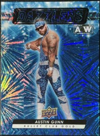Austin Gunn #DZ-18 Wrestling Cards 2024 Upper Deck AEW Dazzlers Blue