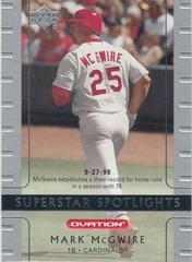 Mark McGwire [Silver] #118 Baseball Cards 2002 Upper Deck Ovation Prices