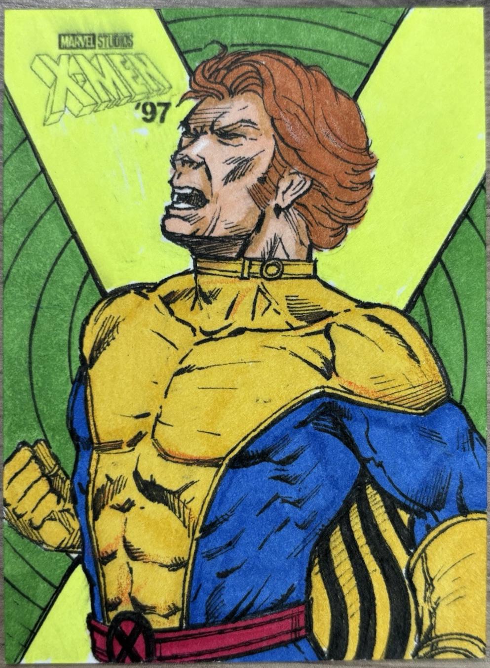 Darrin Pepe Marvel 2025 Topps Finest X-Men '97 Sketch Card