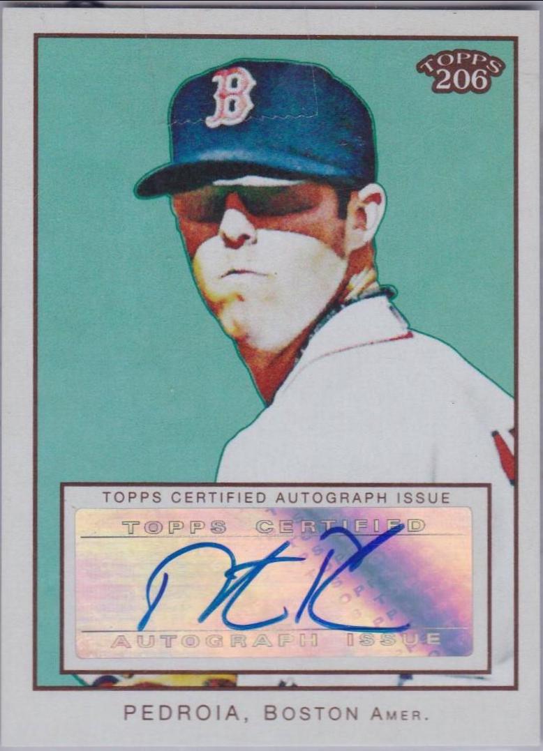 Dustin Pedroia #NFA8 Baseball Cards 2002 Topps 206 Tobacco Autographs
