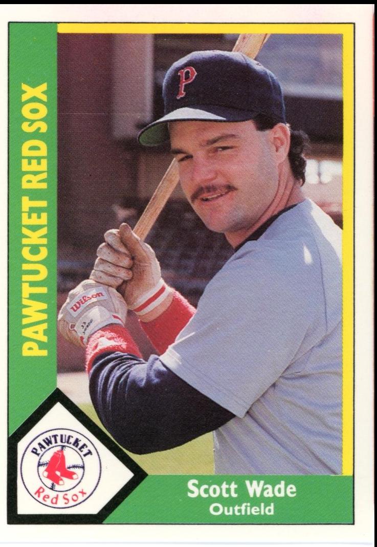 Scott Wade #23 Baseball Cards 1990 CMC Pawtucket Red Sox