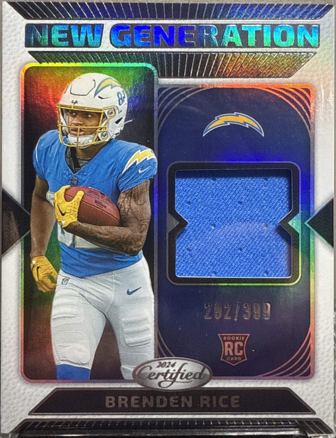 Brenden Rice #NGS-BRE 2024 Panini Certified New Generation Jerseys Mirror Football