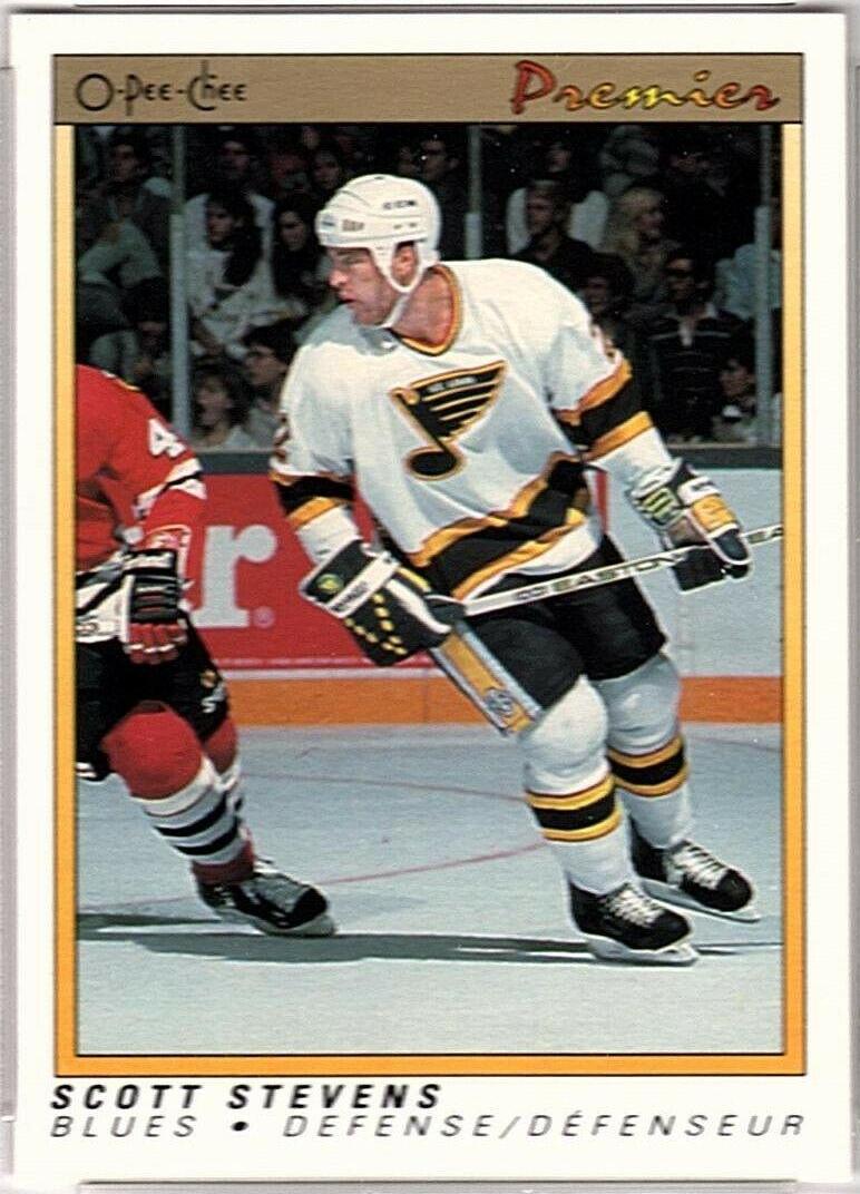 Scott Stevens #112 Hockey Cards 1990 O-Pee-Chee Premier