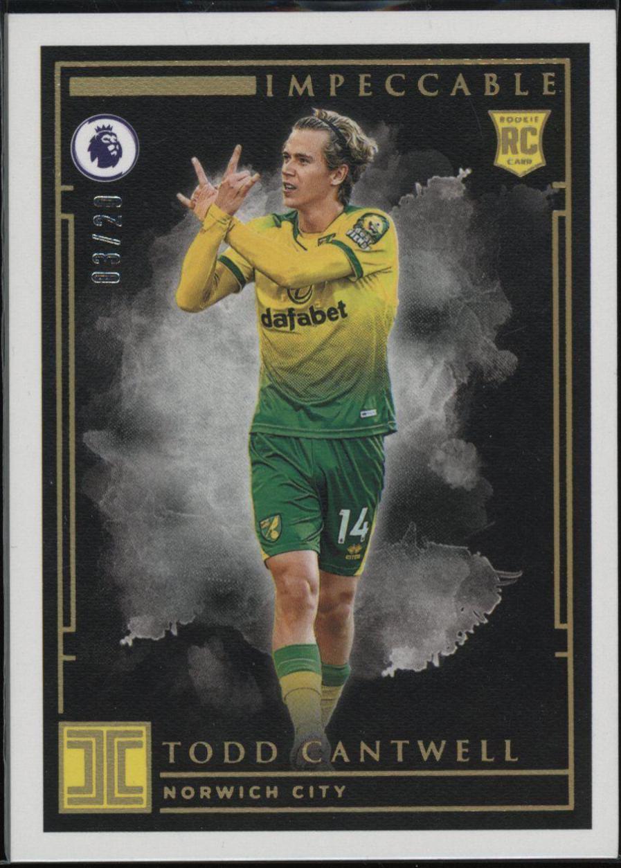 Todd Cantwell #62 Soccer Cards 2019 Panini Impeccable Premier League