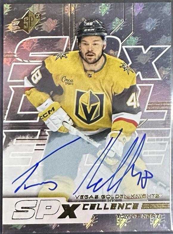 Tomas Hertl #XC-TH Hockey Cards 2024 SPx SPxCellence Autograph