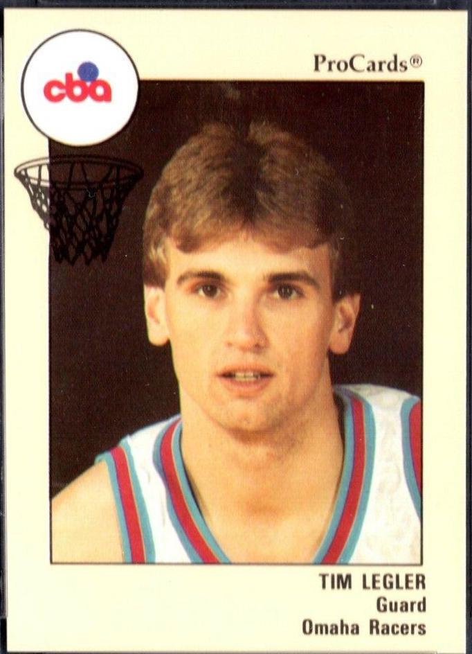 Tim Legler #73 Basketball Cards 1989 Procards Cba