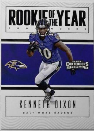Kenneth Dixon #4 Football Cards 2016 Panini Contenders Rookie of the Year
