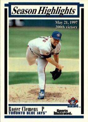 Roger Clemens #30 Baseball Cards 1997 Sports Illustrated