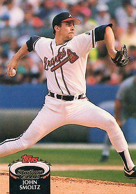 John Smoltz #459 Baseball Cards 1992 Stadium Club