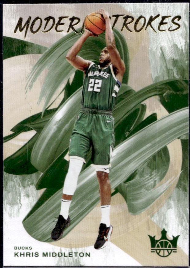 Khris Middleton #13 Basketball Cards 2021 Panini Court Kings Modern Strokes