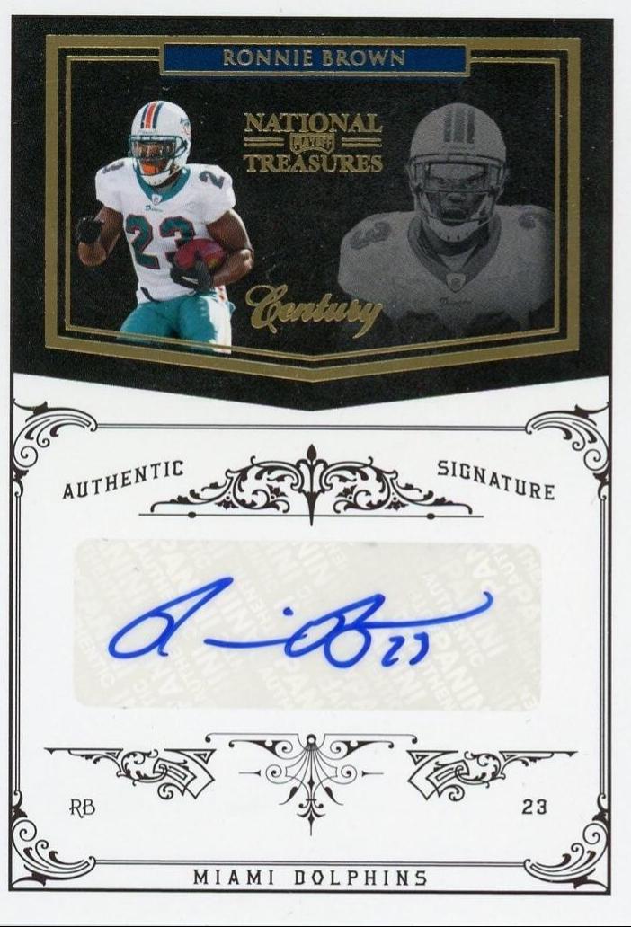 Ronnie Brown #78 2010 Playoff National Treasures Football
