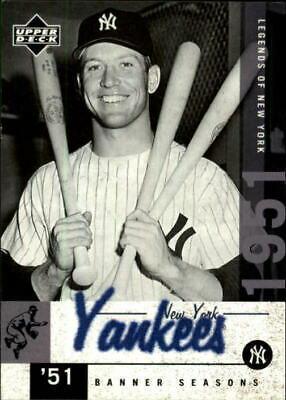 Mickey Mantle #144 Baseball Cards 2001 Upper Deck Legends of NY