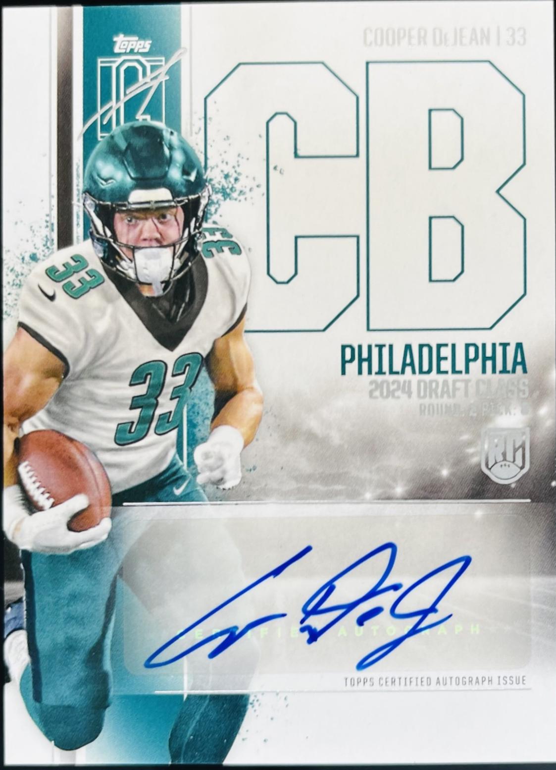 Cooper Dejean #RCA-CD Football Cards 2024 Topps Signature Class Rookies Class II Autograph Variation