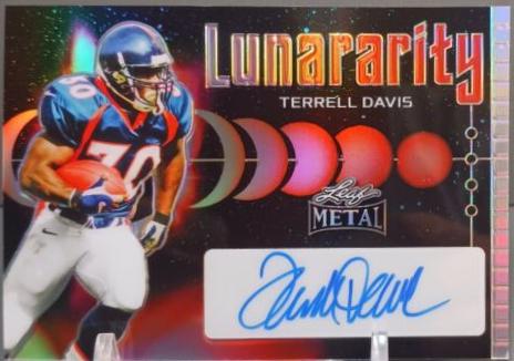 Terrell Davis #L-TD1 2024 Leaf Metal Lunararity Autograph Football