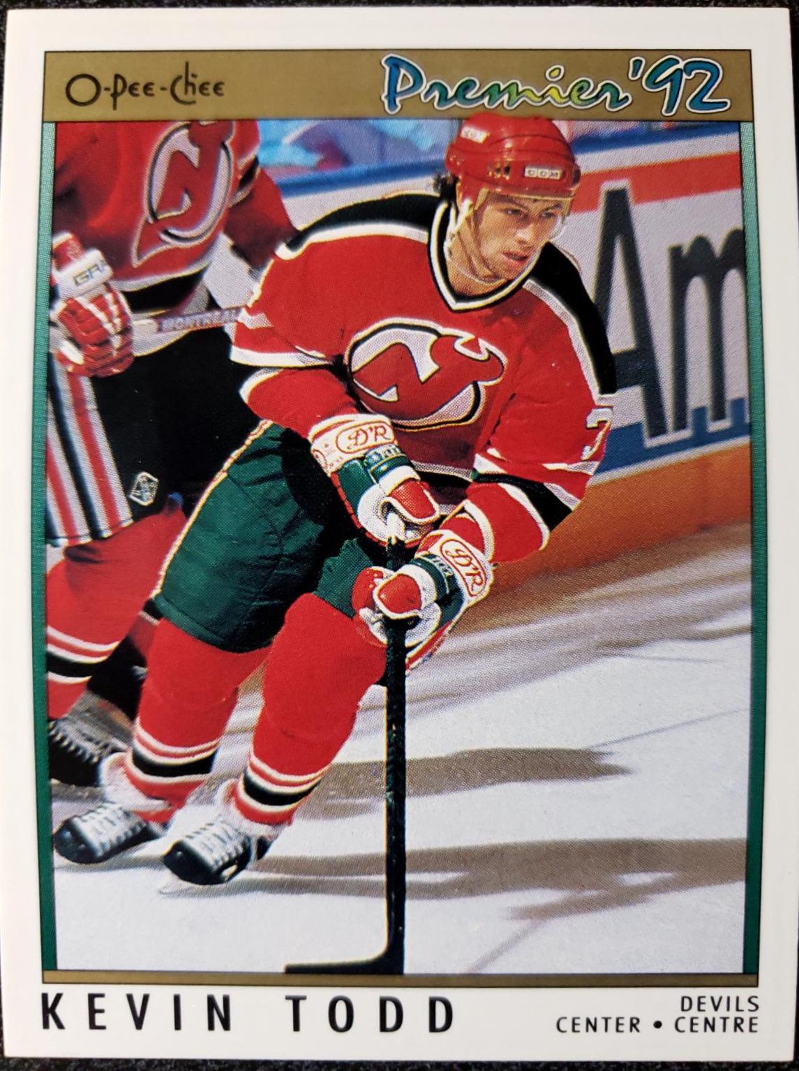 Kevin Todd #22 Hockey Cards 1991 O-Pee-Chee Premier
