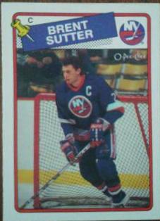 Brent Sutter #7 Hockey Cards 1988 O-Pee-Chee