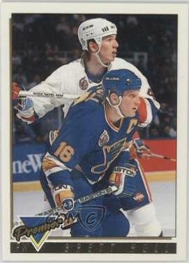 Brett Hull #425 Hockey Cards 1993 Topps Premier