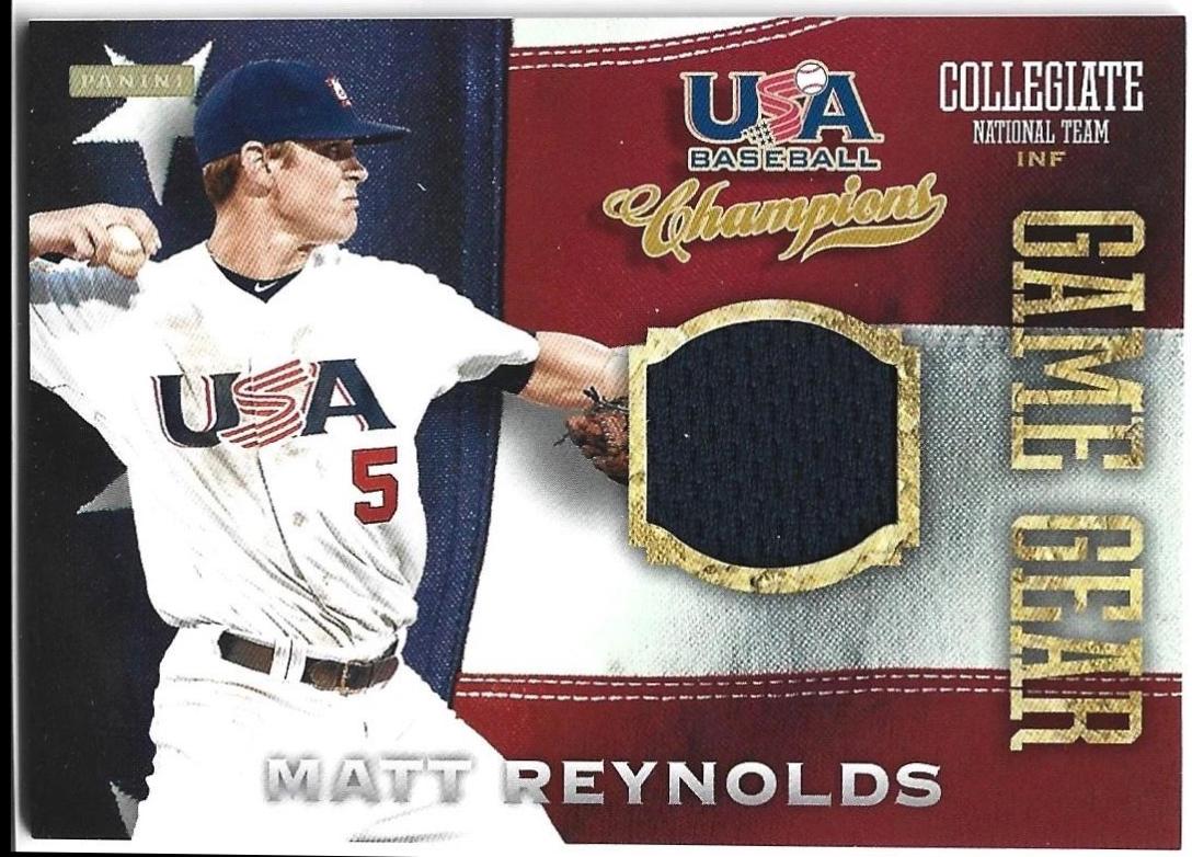 Matt Reynolds #8 2013 Panini USA Baseball Champions Game Gear Jersey